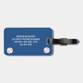 Patriotischer Baseball-Gepäckanhänger Gepäckanhänger (Rückseite horizontal)