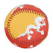 Patriotischer Baseball mit Bhutan-Flagge (Vorderseite Links)