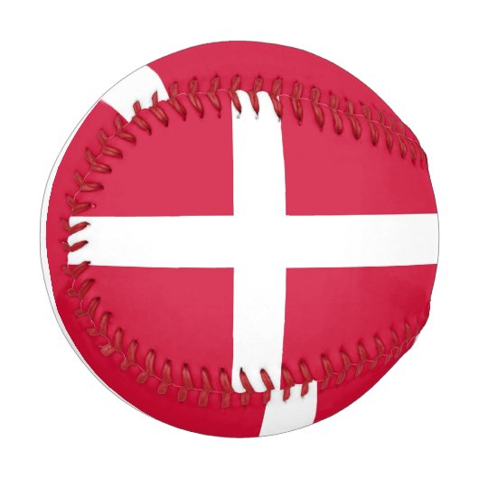 Patriotischer Baseball mit dänischer Flagge (Vorderseite Links)