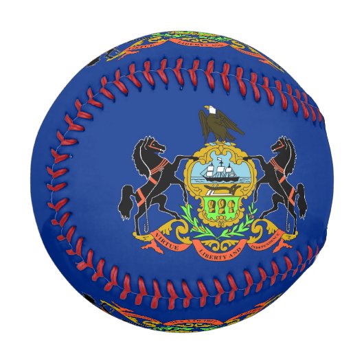 Patriotischer Baseball mit der Fahne von Pennsylva (Vorderseite Links)