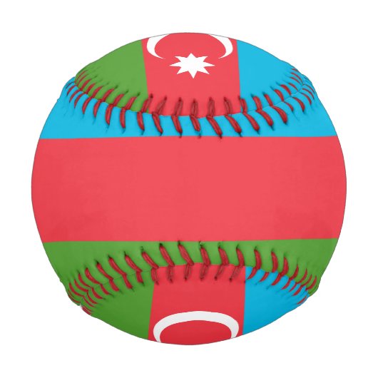 Patriotischer Baseball mit der Flagge Aserbaidscha (Rückseite)