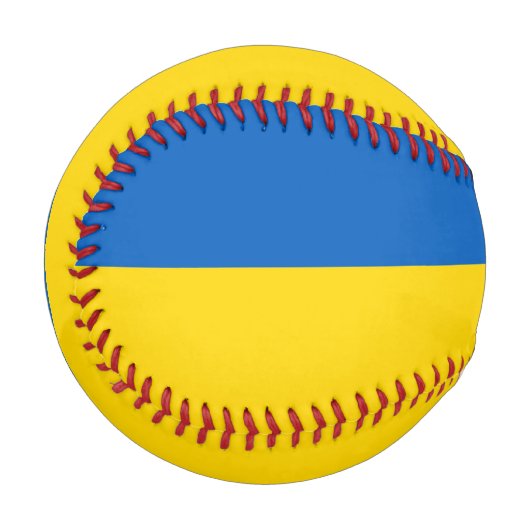 Patriotischer Baseball mit der Flagge der Ukraine (Vorderseite Links)