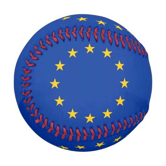 Patriotischer Baseball mit der Flagge europäischer (Vorderseite Links)