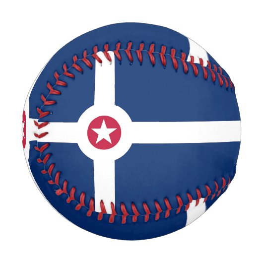 Patriotischer Baseball mit der Flagge Indianapolis (Vorderseite Links)