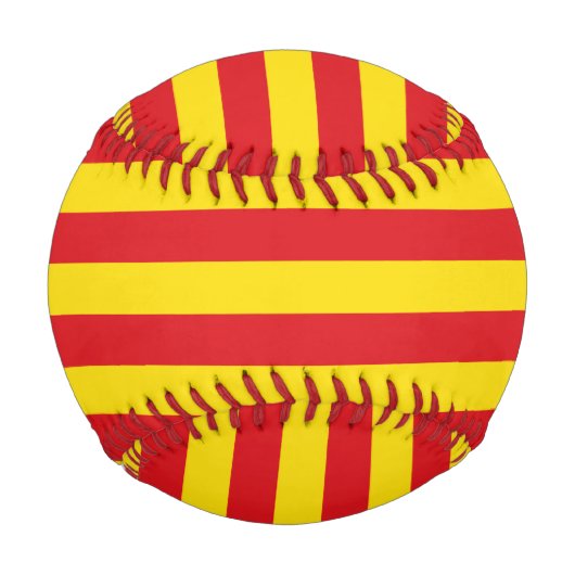Patriotischer Baseball mit der Flagge Kataloniens (Rückseite)