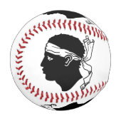 Patriotischer Baseball mit der Flagge Korsikas (Vorderseite Links)