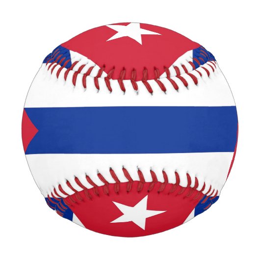Patriotischer Baseball mit der Flagge Kubas (Rückseite)