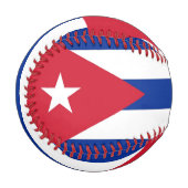 Patriotischer Baseball mit der Flagge Kubas (Vorderseite Links)