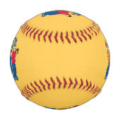 Patriotischer Baseball mit der Flagge New Jersey (Rückseite)