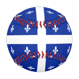 Patriotischer Baseball mit der Flagge Quebec, Kana