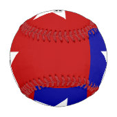 Patriotischer Baseball mit der Flagge San Antonio (Rückseite)