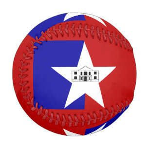 Patriotischer Baseball mit der Flagge San Antonio