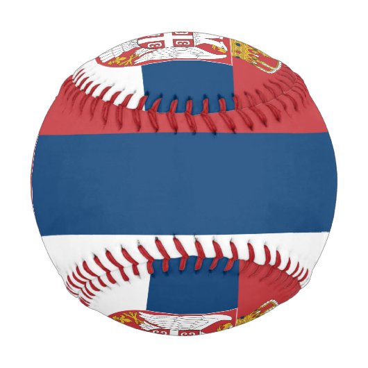 Patriotischer Baseball mit der Flagge Serbiens (Vorderseite)