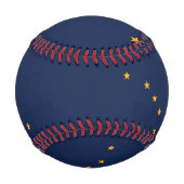 Patriotischer Baseball mit der Flagge von Alaska, (Rückseite)