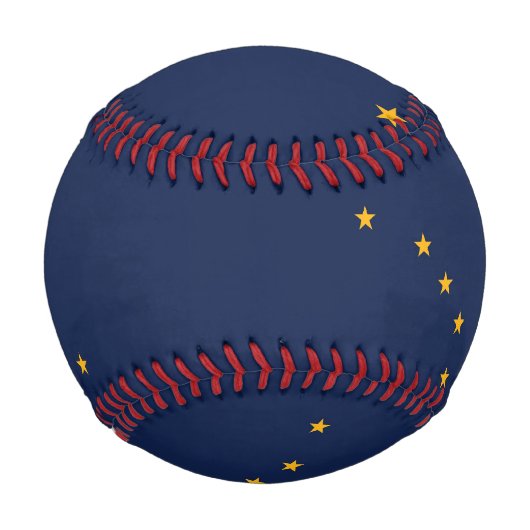 Patriotischer Baseball mit der Flagge von Alaska, (Vorderseite)