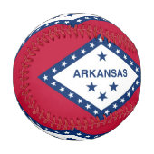 Patriotischer Baseball mit der Flagge von Arkansas (Vorderseite Links)