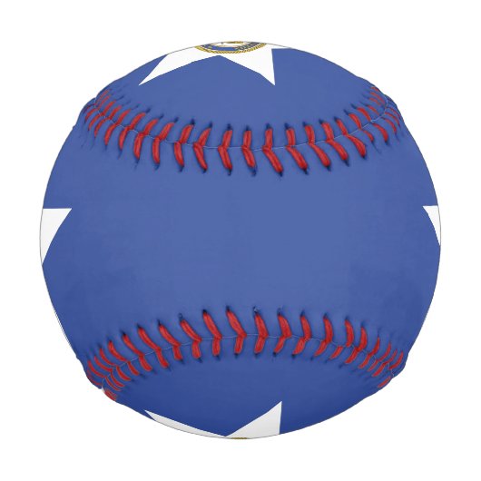 Patriotischer Baseball mit der Flagge von Houston (Rückseite)