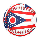 Patriotischer Baseball mit der Flagge von Ohio (Vorderseite Links)