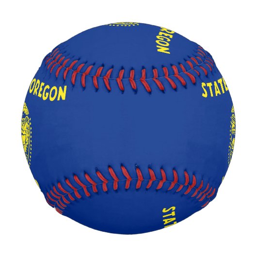 Patriotischer Baseball mit der Flagge von Oregon (Rückseite)