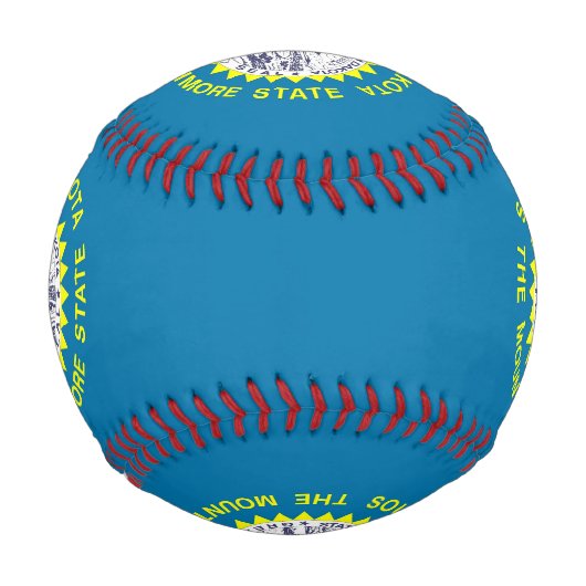 Patriotischer Baseball mit der Flagge von South Da (Rückseite)