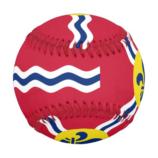 Patriotischer Baseball mit der Flagge von St. Loui (Rückseite)