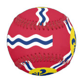Patriotischer Baseball mit der Flagge von St. Loui (Vorderseite)