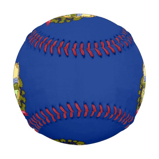 Patriotischer Baseball mit der Flagge von Vermont (Vorderseite)