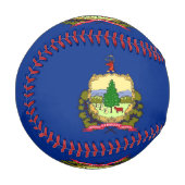 Patriotischer Baseball mit der Flagge von Vermont (Vorderseite Links)