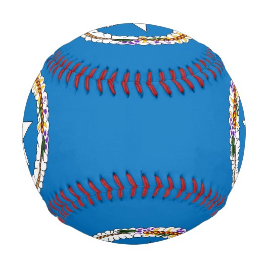 Patriotischer Baseball mit Fahne von Nord-Mariana (Rückseite)