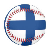 Patriotischer Baseball mit finnischer Flagge (Vorderseite Links)