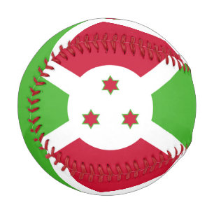 Patriotischer Baseball mit Flagge Burundis