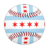 Patriotischer Baseball mit Flagge Chicagos, USA (Vorderseite)