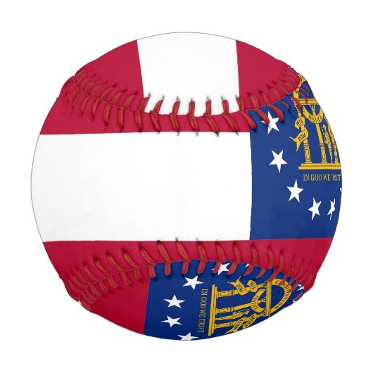 Patriotischer Baseball mit Flagge Georgiens, USA (Vorderseite)
