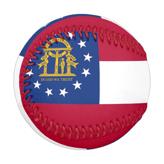 Patriotischer Baseball mit Flagge Georgiens, USA (Vorderseite Links)