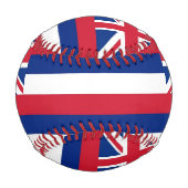 Patriotischer Baseball mit Flagge Hawaiis, USA (Rückseite)