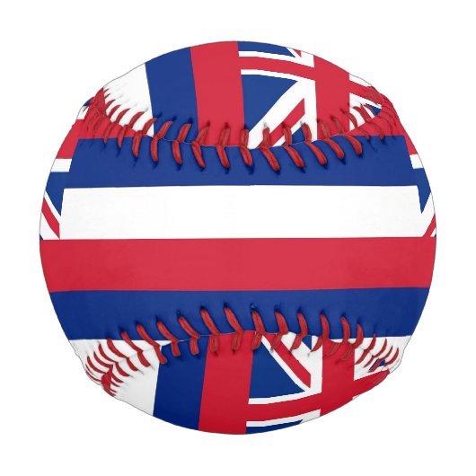 Patriotischer Baseball mit Flagge Hawaiis, USA (Rückseite)