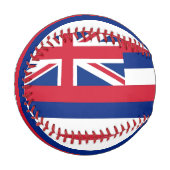 Patriotischer Baseball mit Flagge Hawaiis, USA (Vorderseite Links)