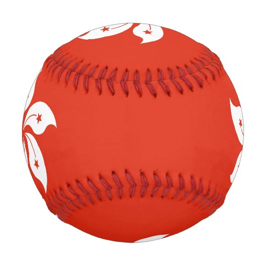 Patriotischer Baseball mit Flagge Hongkongs (Rückseite)