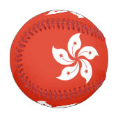 Patriotischer Baseball mit Flagge Hongkongs (Vorderseite Links)