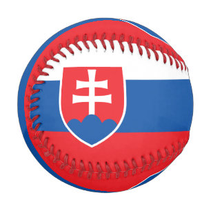Patriotischer Baseball mit Flagge in der Slowakei