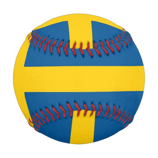 Patriotischer Baseball mit Flagge in Schweden (Rückseite)