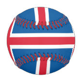 Patriotischer Baseball mit Flagge Islands (Rückseite)