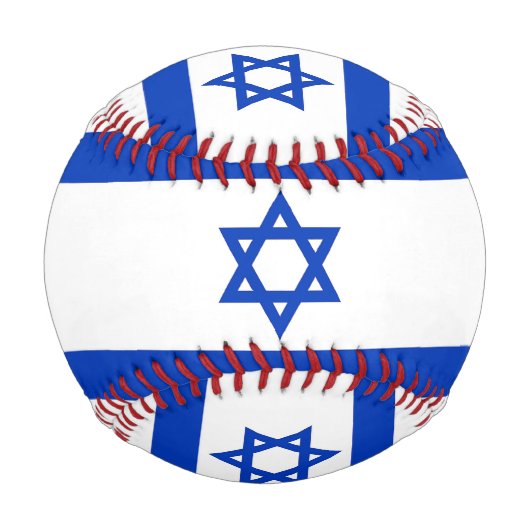 Patriotischer Baseball mit Flagge Israels (Vorderseite)