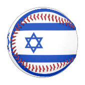 Patriotischer Baseball mit Flagge Israels (Vorderseite Links)