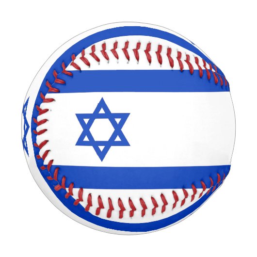 Patriotischer Baseball mit Flagge Israels (Vorderseite Links)