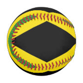 Patriotischer Baseball mit Flagge Jamaikas (Vorderseite Links)