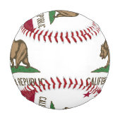Patriotischer Baseball mit Flagge Kaliforniens, US (Vorderseite)