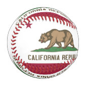 Patriotischer Baseball mit Flagge Kaliforniens, US (Vorderseite Links)