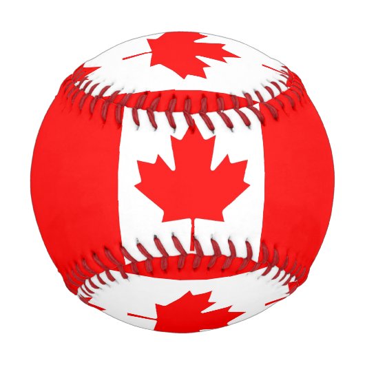 Patriotischer Baseball mit Flagge Kanadas (Rückseite)