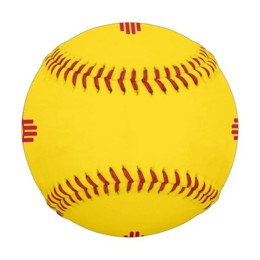 Patriotischer Baseball mit Flagge New Mexico (Vorderseite)